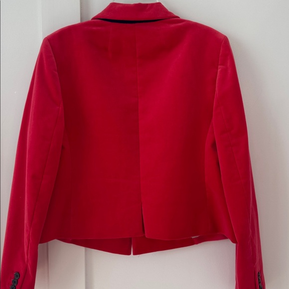 J Crew Cropped double-breasted blazer in stretch velvet Size 4 - Picture 5 of 9